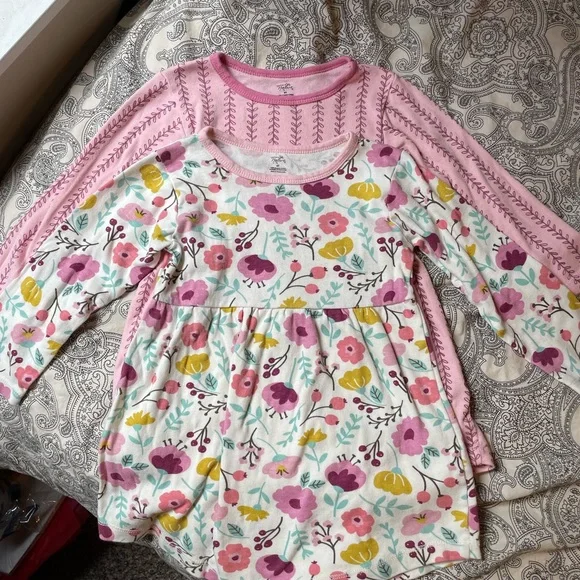 3/$12 Floral and Pink Long Sleeve Dresses - Picture 1 of 3